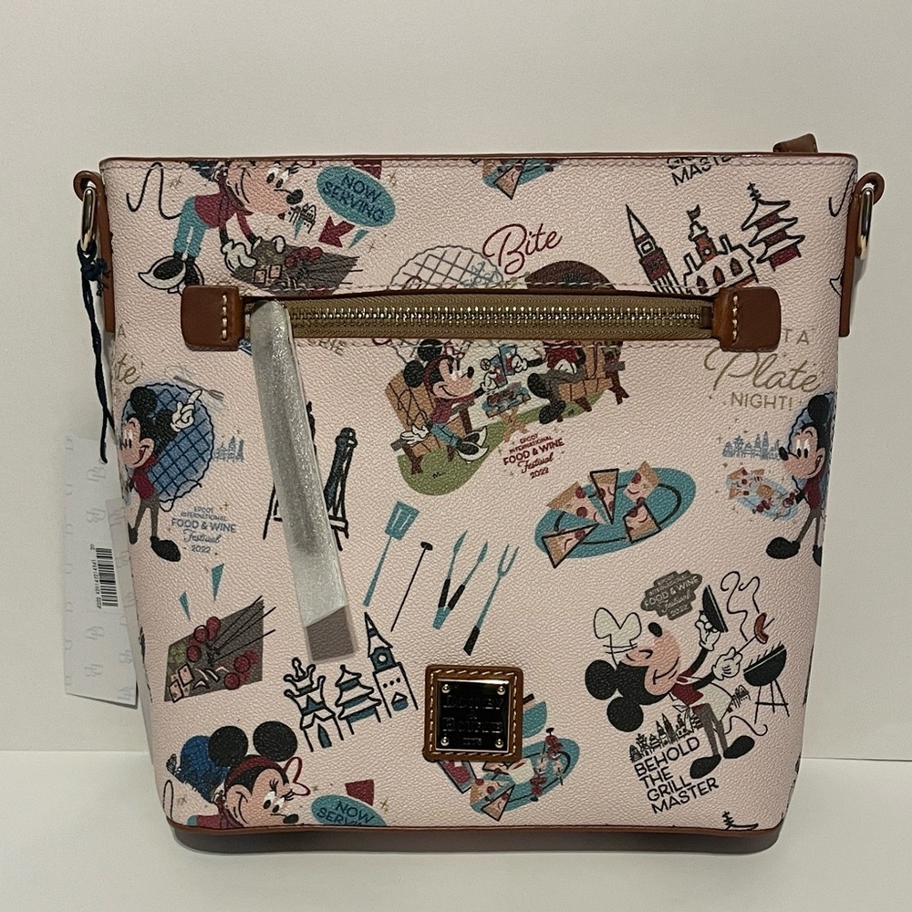 Dooney & Bourke Disney EPCOT Food & Wine 2022 Mickey Minnie Crossbody Bag NWT